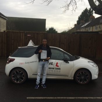 Congratulations to Damilola from Cambridge who passed 1st time in Cambridge on the 8-12-15 after taking driving lessons with MRL Driving School